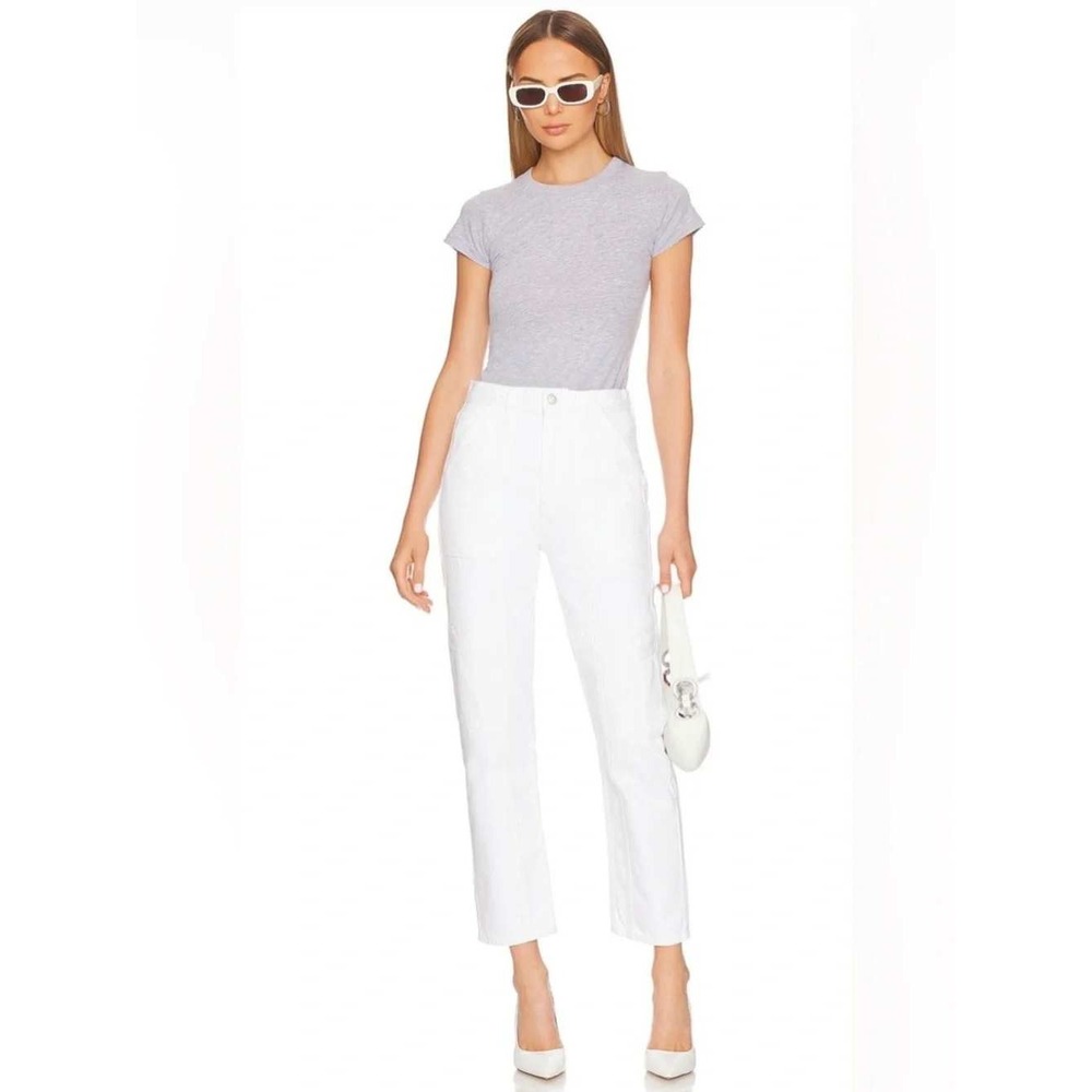 AGOLDE Cooper Jeans High Rise Straight Leg Ankle Milkshake White 29 A9120-1183